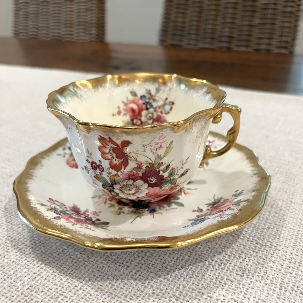 🤍Hammersley Lady Patricia Bone China Teacup and Saucer Set
